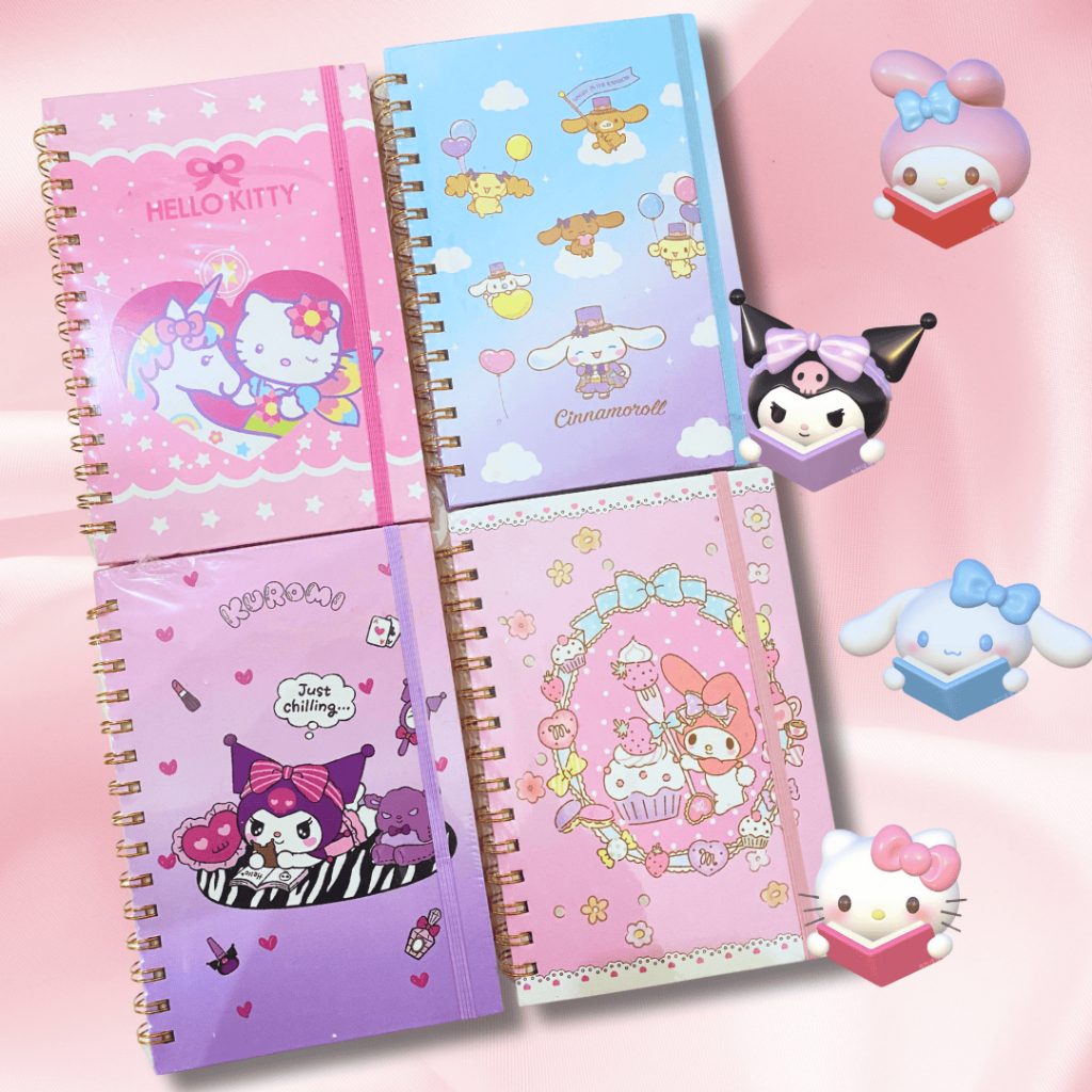 

Buku Catatan HardCover Notebook Spiral Lucu Hello Kitty Cinnamoroll Kuromi MyMelody A5 Notebook Karakter Kartun Kawaii Untuk Sekolah Kantor kado