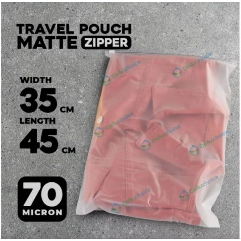 Travel Pouch Organizer Potrait 35x45 / Plastik Pouch Ziplock Serbaguna Delkochoice