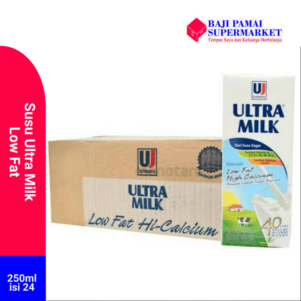 

Ultra Milk Low Fat 250 ML 1 crt 24 pcs