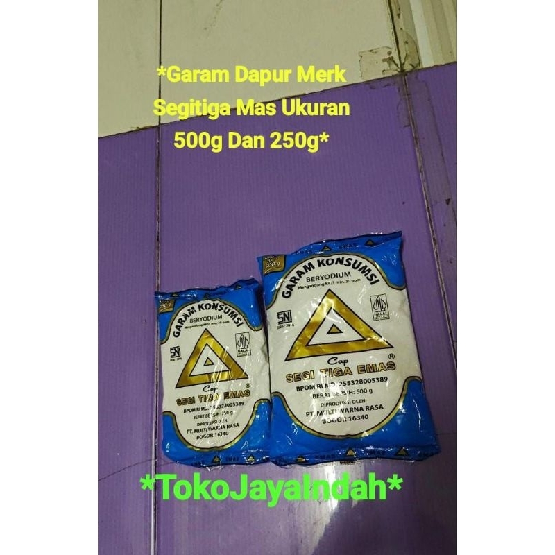 

1 Pack Garam Halus Segitiga Emas ukuran 500gr 20 Bks dan 250gr 40 bks