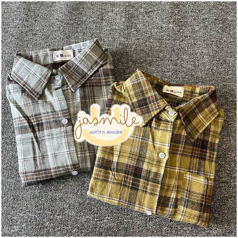 KEMEJA FLANEL IMPORT OVERSIZE| KEMEJA FLANEL WANITA OVERSIZE