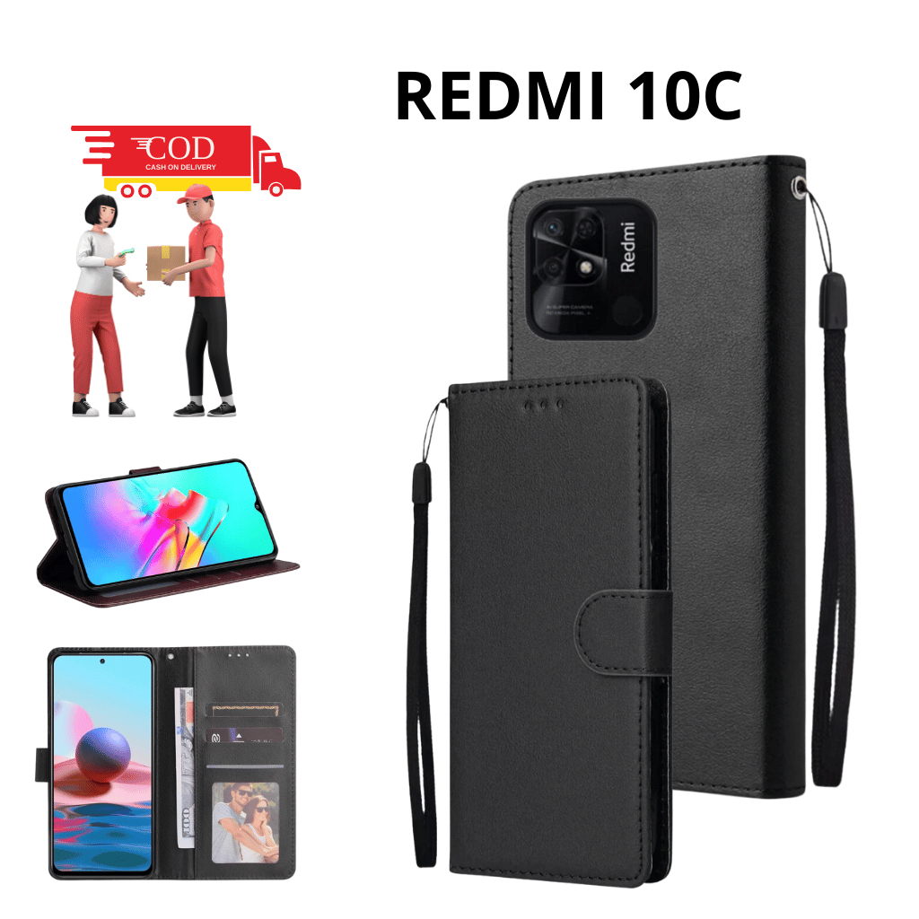 CASE HP XIAOMI REDMI 10C CASE DOMPET FLIP CASE WALLET FLIP LEATHER CASE PREMIUM-FLIP WALLET