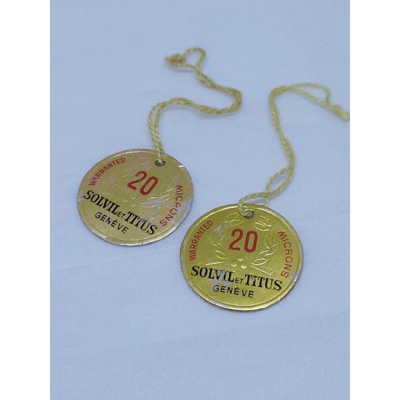 Solvil et Titus hang tag gantungan label merk jam tangan antik titus gold part accessories arloji la