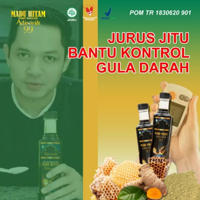 

Madu Hitam | Madu Pahit Adawiyah 99 Membantu Mengatasi Diabetes | Asam Urat | Kolesterol | Gula darah 100% Herbal Alami