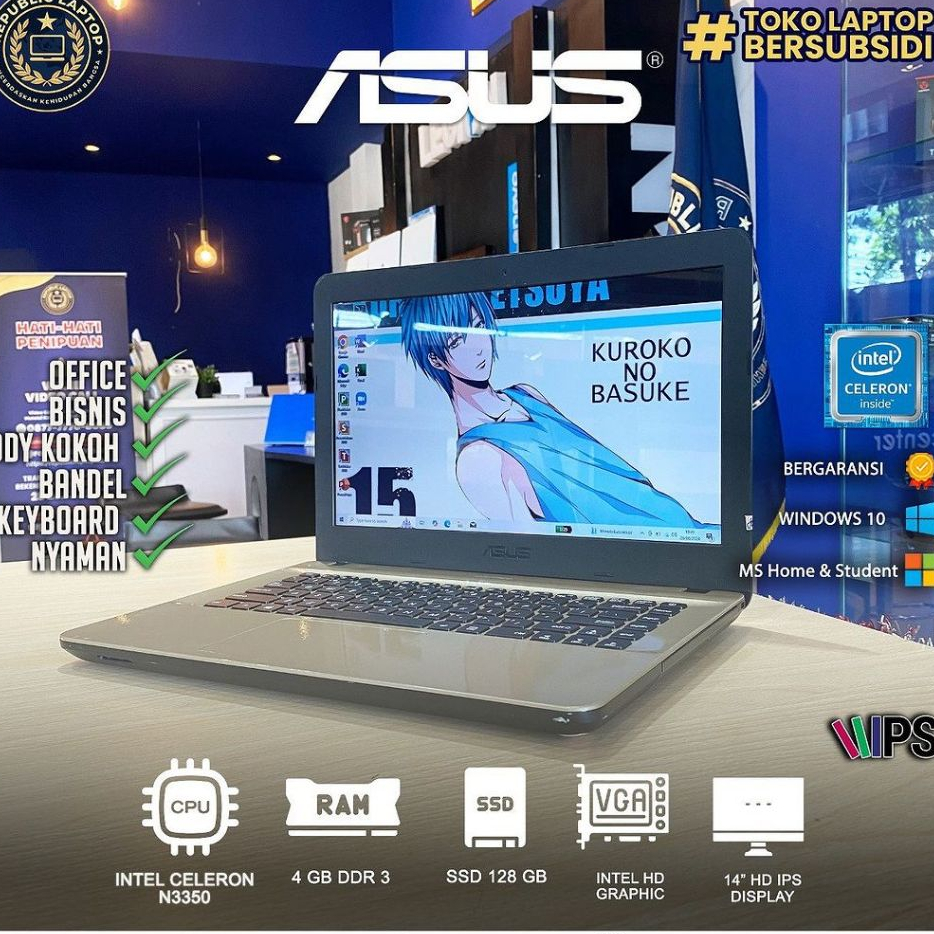 LAPTOP ASUS UNTUK MAHASISWA PELAJAR DAN OFFICE