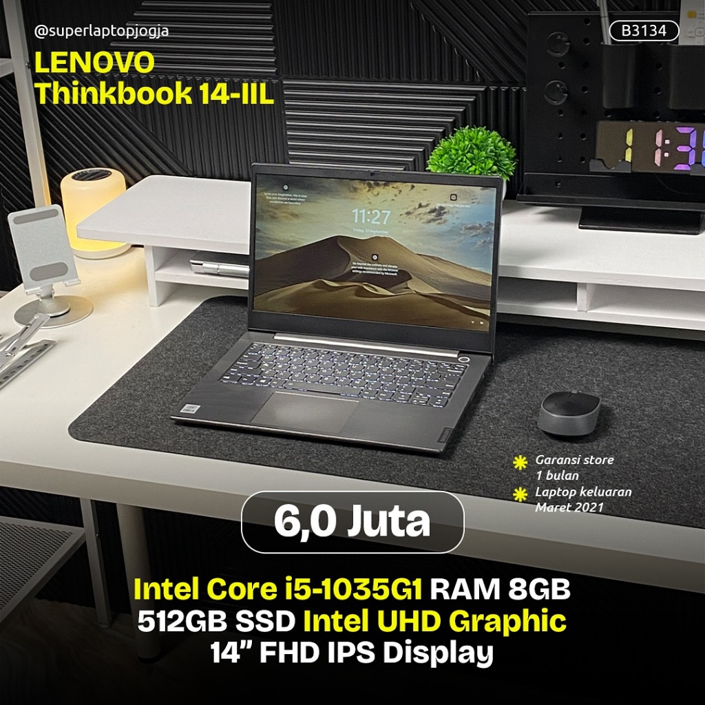 Laptop Lenovo Thinkbook 14IIL Intel Core i5-1035G1 RAM 8GB SSD 512GB