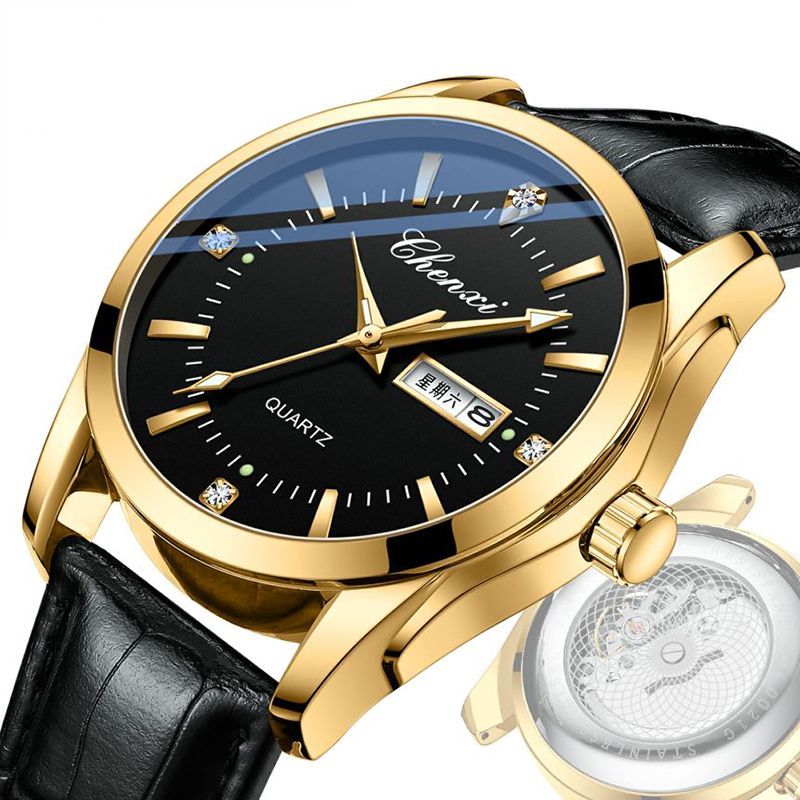 Jam Tangan Otomatis CHENXI 0021 Pria dewasa cowok terbaru Analog Stainless Steel Bercahaya Tanggal S