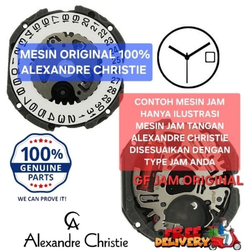 Mesin Jam Tangan Original Alexandre Christie