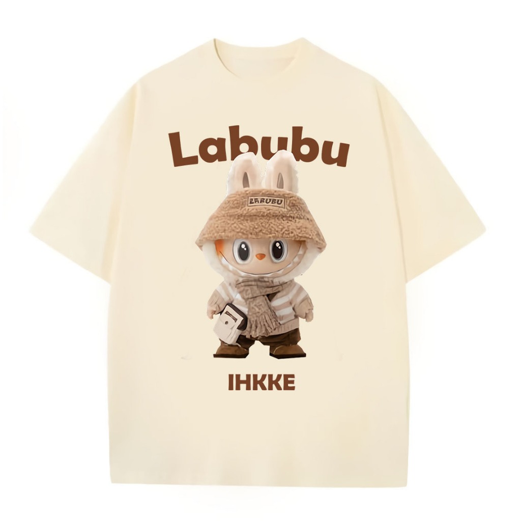 Kaos Kartun Labubu Bear Oversize || Atasan Korea Anak Dewasa Wanita Unisex Oversize