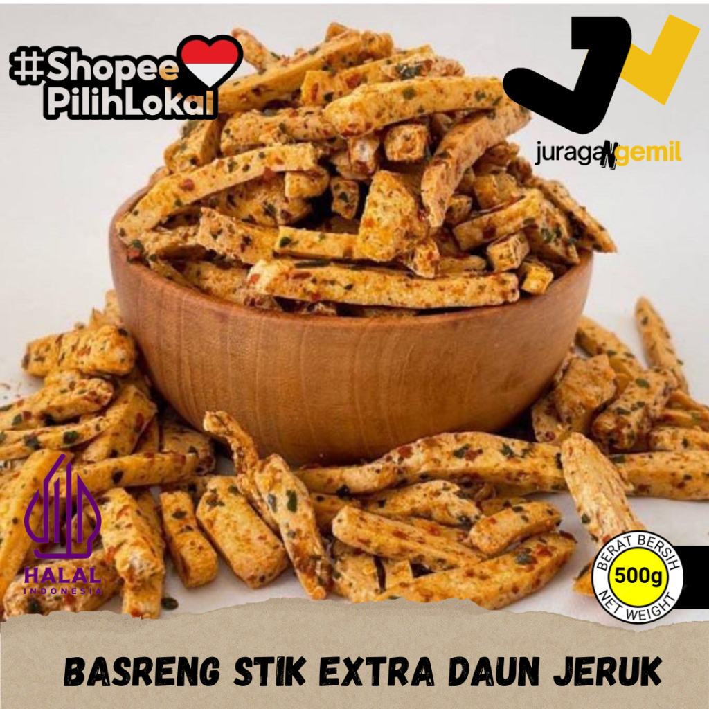 

500gr - Basreng Stik Pedas Daun Jeruk