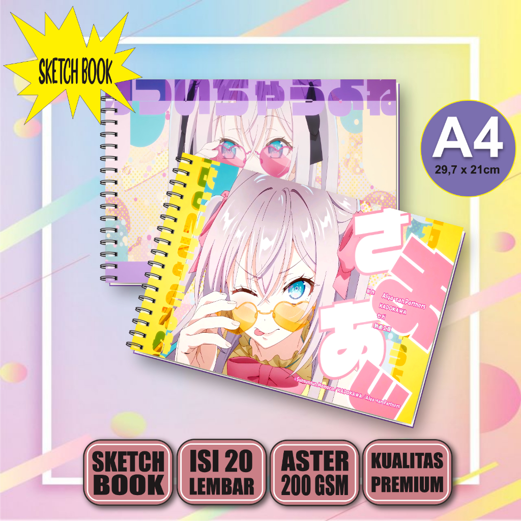 

Sketchbook Alya sometimes hides A4, Buku Gambar Vertikal Jilid Spiral 20 Lembar/40 Halaman