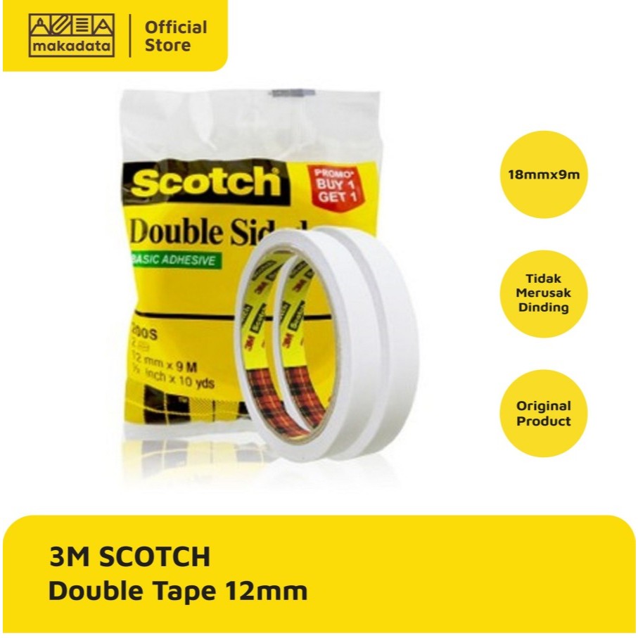 

ISOLASI DOUBLE TAPE 3M SCOTCH 200S 12MM