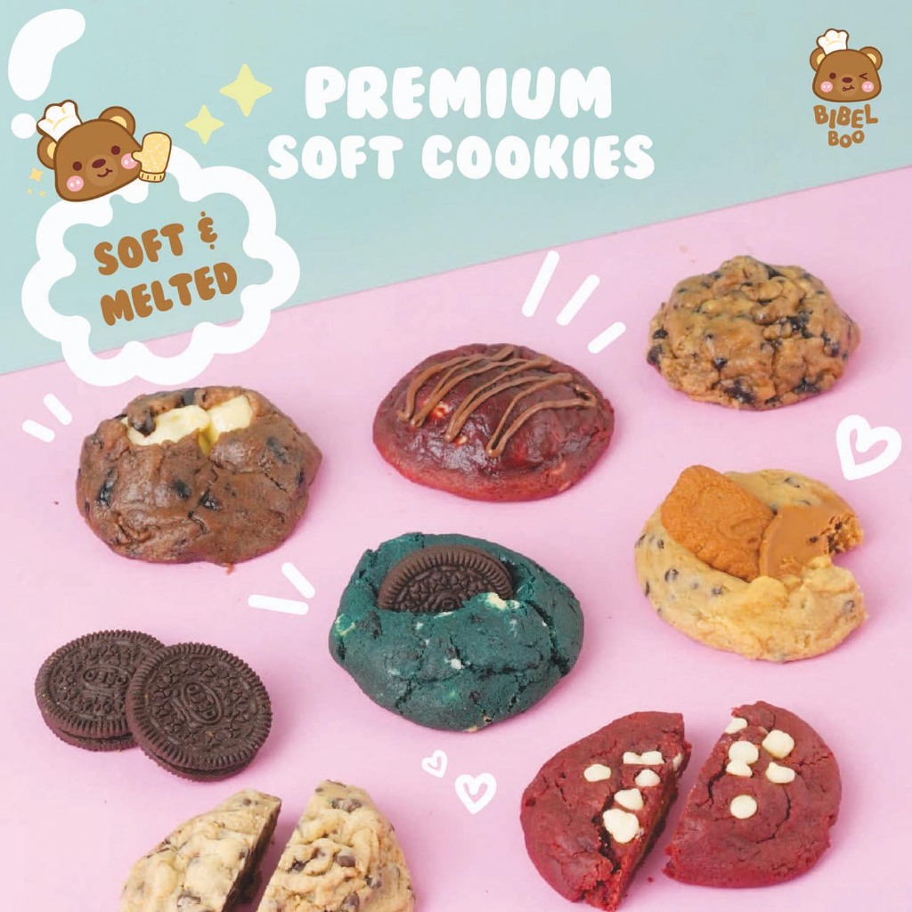 

Soft Cookies BIBELBOO matcha original chocolate cheese cream red velvet