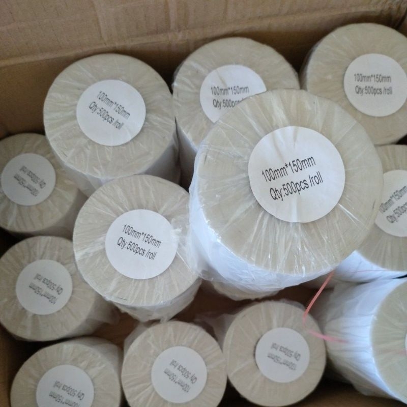 

Termurah Kertas Thermal, Lebel Barcode 100x150x500 Lembar Eco