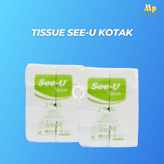 TISSUE SEE-U KOTAK / TISSUE SEE-U MULTIPURPOSE BIRU / SEE-U TISSUE