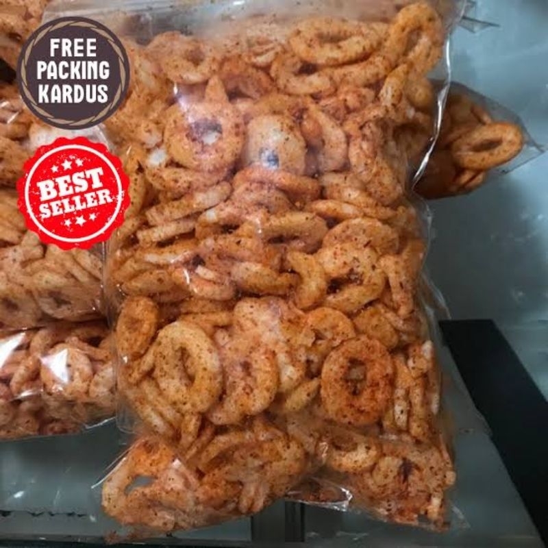 

Kerupuk Ring Pedas Gurih 1 bal