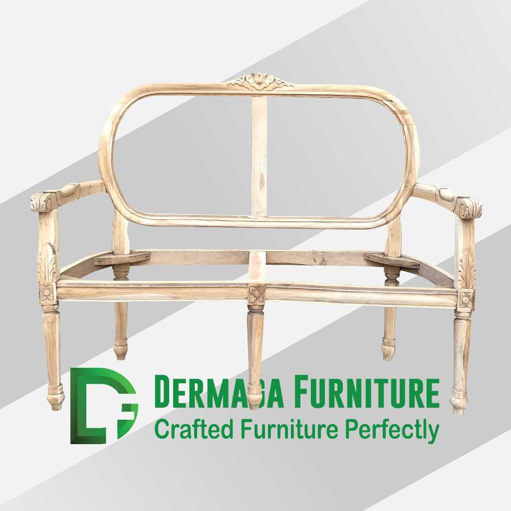 SOFA PELAMINAN GEOR POLOS KAKI BUBUTAN KAYU JATI