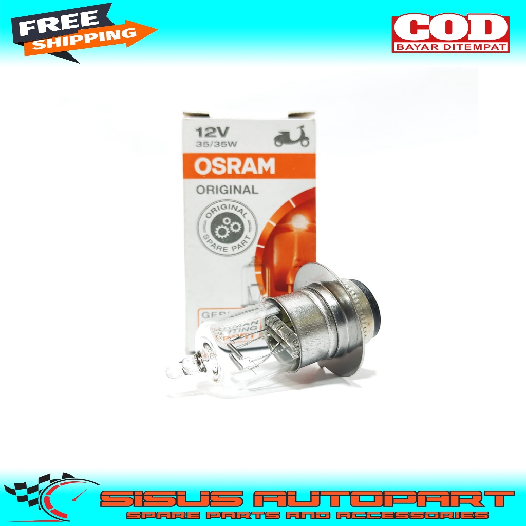 Bohlam Osram Halogen 12V 35W Motor Bebek,Matic / Lampu Depan Osram Halogen