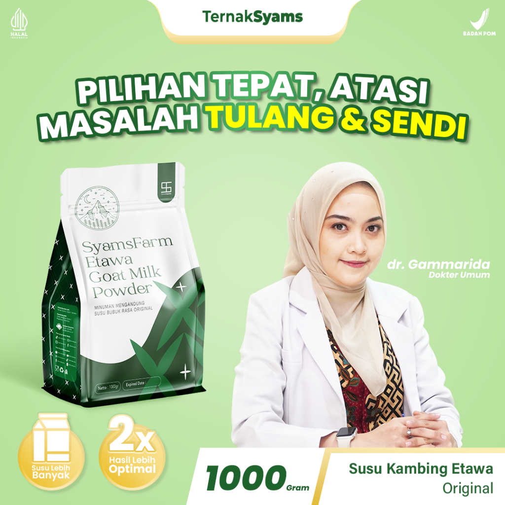 

Syamsfarm Susu Kambing Etawa Bubuk 1 Kg Rasa Original Ternak Syams BPOM Premium Ettawa Goat Milk Powder Drink Asli Rekomendasi Terbaik Terlaris Halal Platinum Berkualitas Pemulihan Pengobatan Asma Asam urat Nyeri sendi Kesehatan Tulang COD bayar ditempat