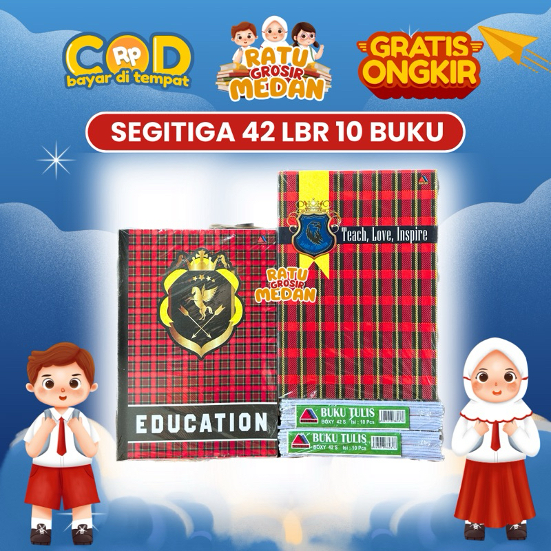 

Buku Tulis Panjang Segitiga 42 lembar - 10 Buku