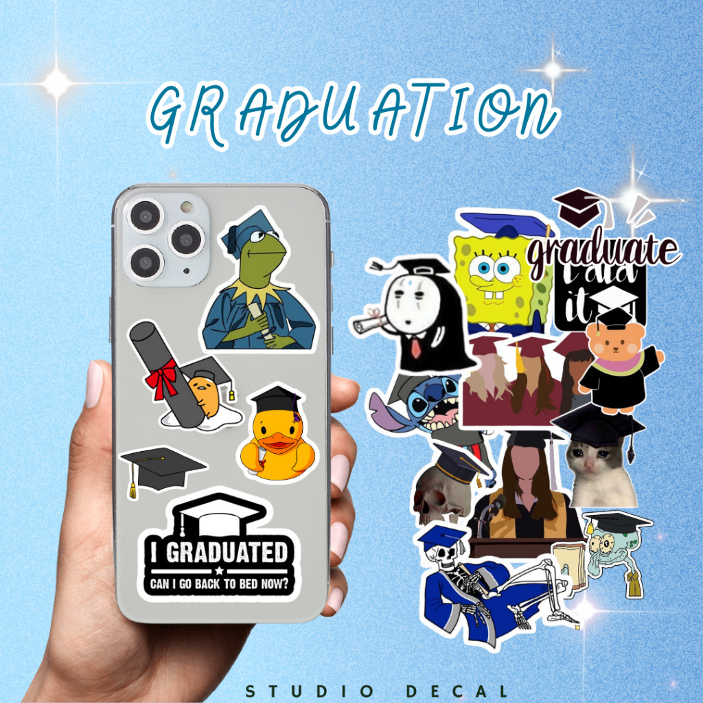 

50PCS+ STIKER GRADUATION | STICKER GRADUATION | GRADUATION STIKER | WISUDA | GRADUATION | STICKER GRADUTE | BISA REQUEST