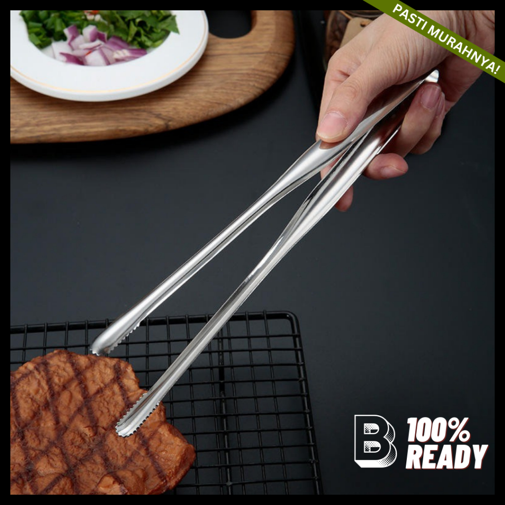 Capitan Stainless / Capitan Makanan / Capitan Daging BBQ / Capitan Makanan Stainless Steel Pencapit