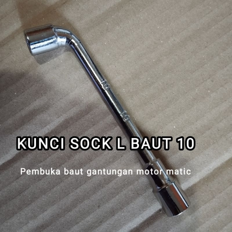 Kunci Doble sock L baut 10mm kunci baut 10mm tanam