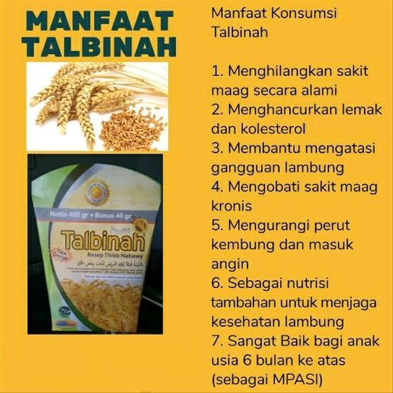 Talbinah Tepung gandum bubur talbinah untuk asam lambung perut Mual