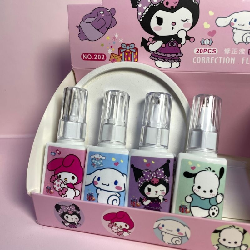 

Tipe-X cair Sanrio my melody cinnamoroll kuromi pochaco