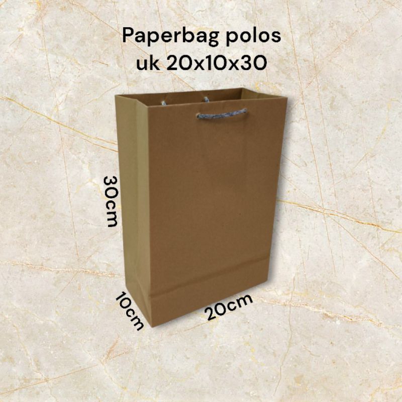 

Paperbag polos uk 20x10x30 untuk sarung (isi 12pcs)
