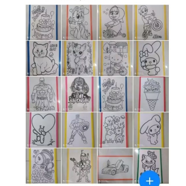 

Styrofoam lukis+cat+kuas isi 10 lembar uk 33 x 50 variasi list sablon warna terlaris