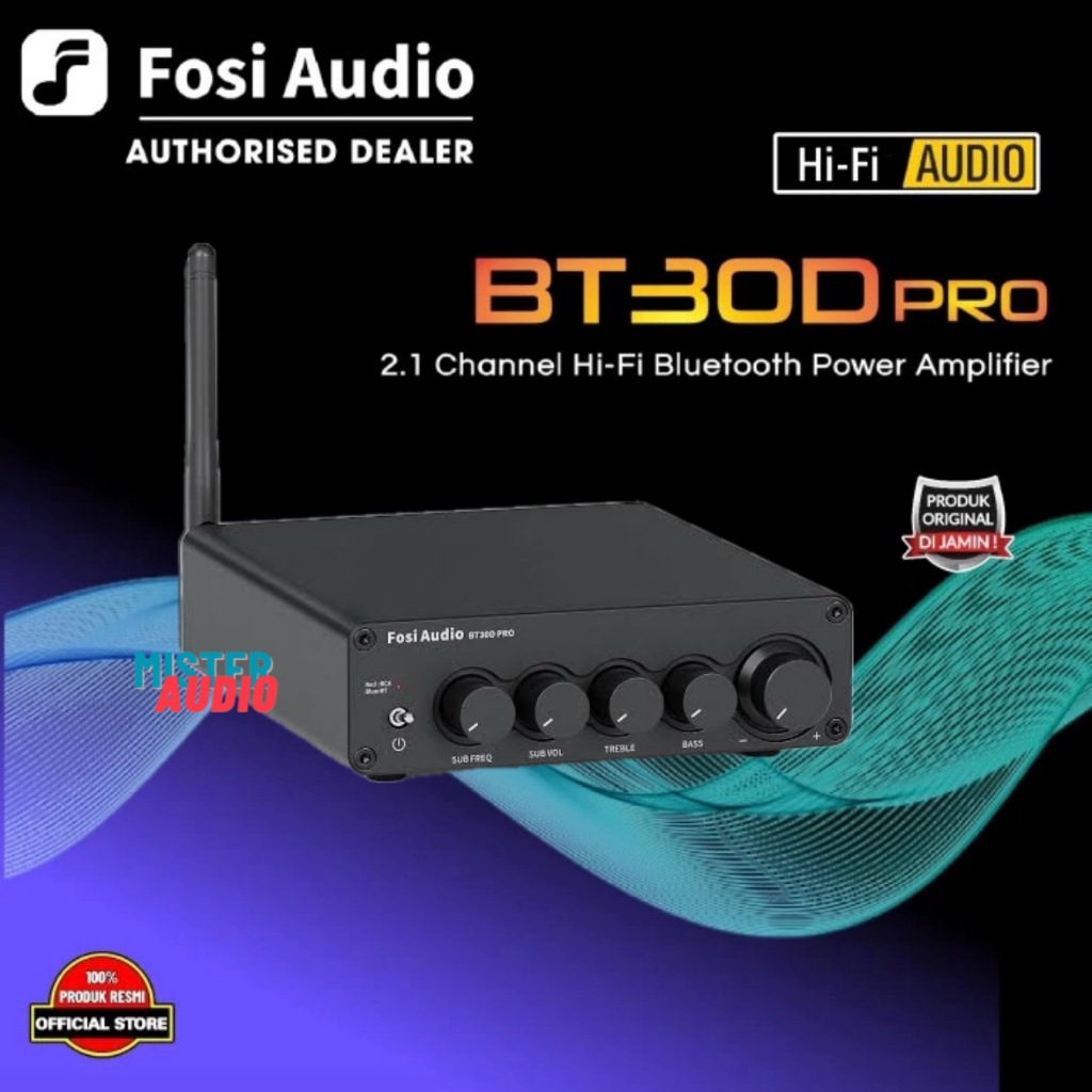 Fosi Audio BT30D Pro / BT 30D / BT30 D / BT 30 D Pro 2.1 Channel Hi-Fi Bluetooth Power Amplifier Ori