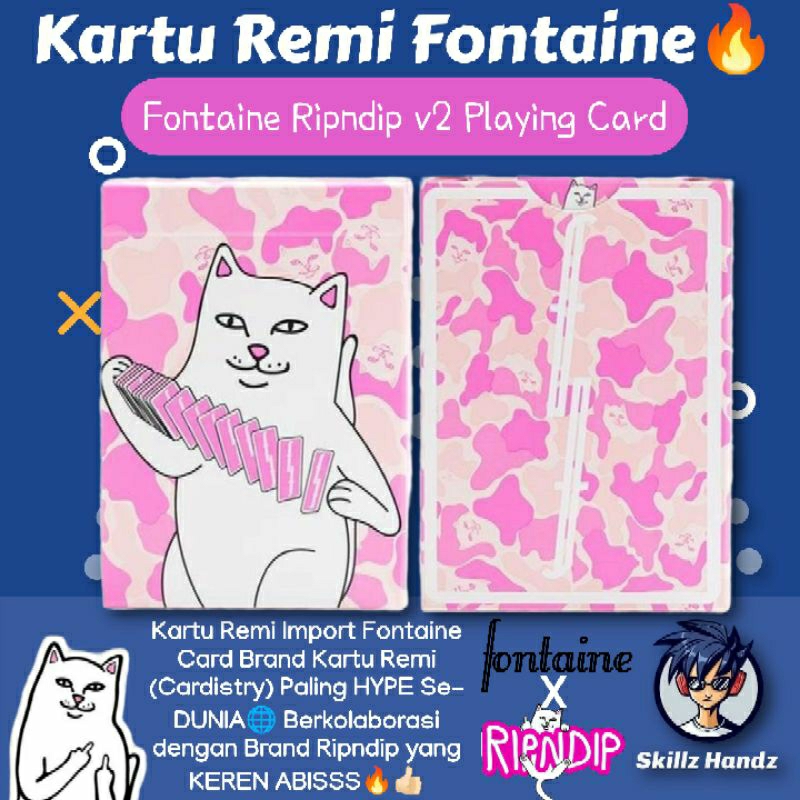 Kartu Remi Fontaine Ripndip V2 Playing Card (Cardistry) Kartu Remi Import Segel Rare