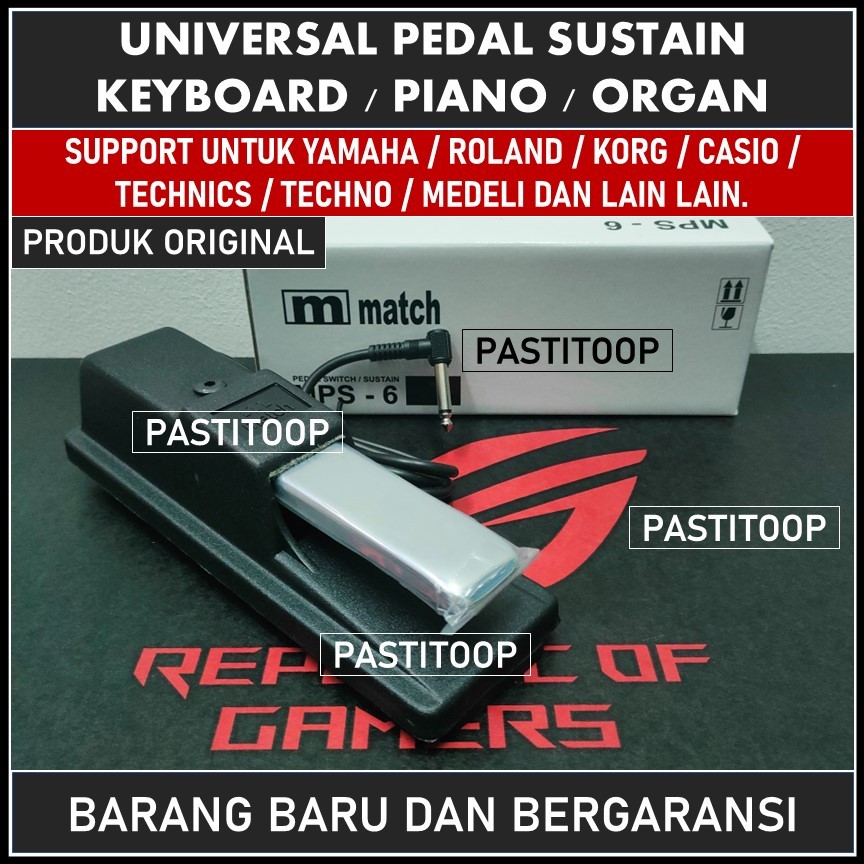 Pedal sustain keyboard yamaha roland korg casio terbaru