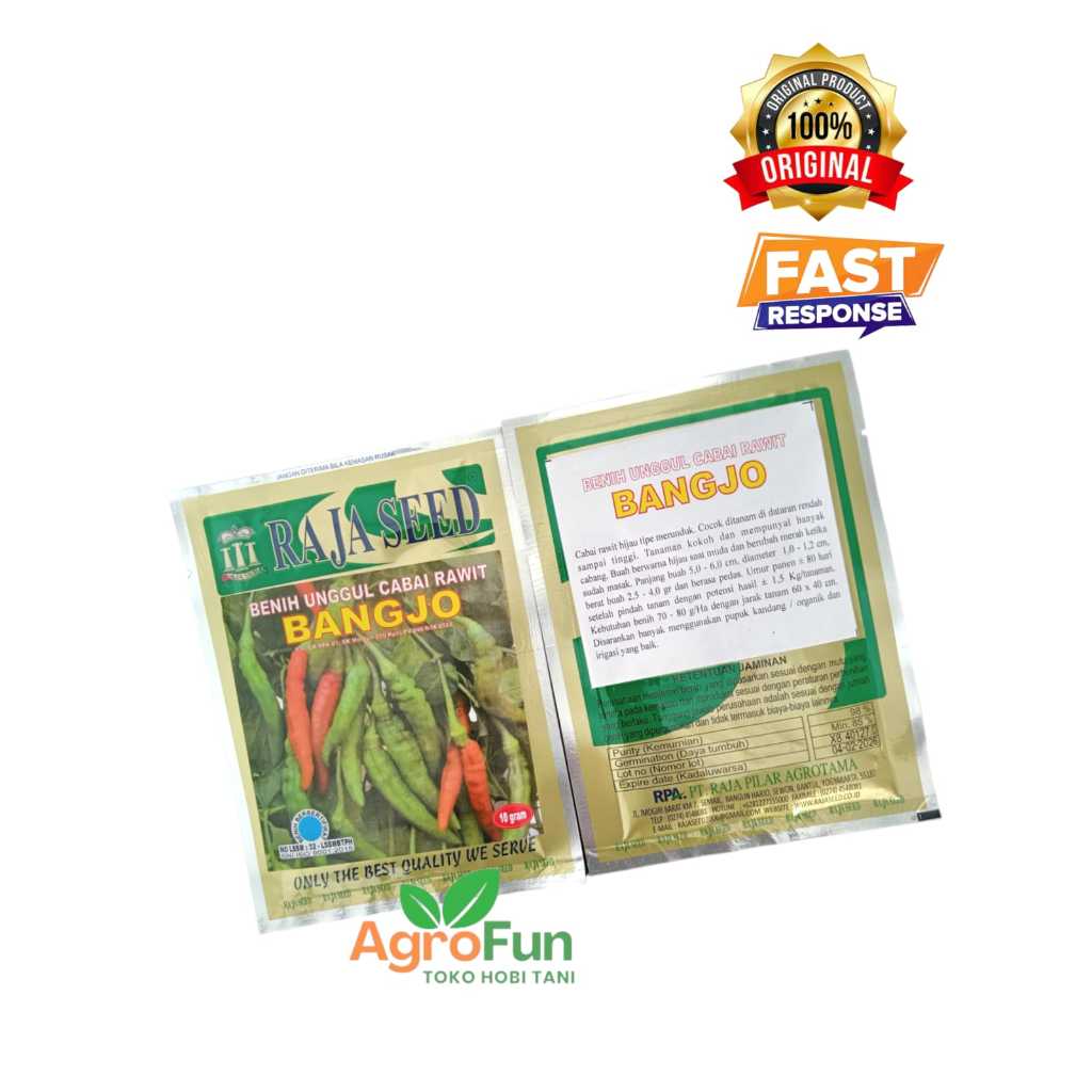 BENIH CABE BANGJO @ 10 gr - cabe rawit besar merah hijau buah lebat dan anti hama dan virus