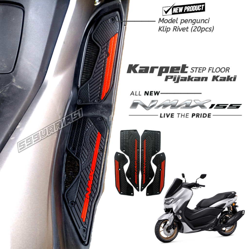 Aksesoris Nmax Karpet Nmax New Alas Kaki Nmax New Pijakan Kaki Nmax Variasi Nmax Bahan Karet Premium