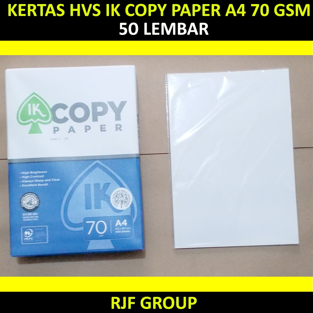 

IK COPY PAPER A4 70 GSM 50 LEMBAR