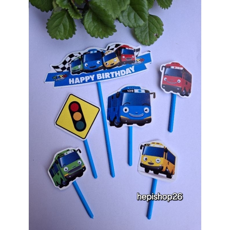 Cake Topper Karakter Ulangtahun Tayo/LOL/BT21