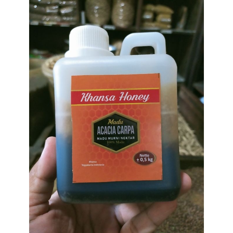 

Madu premium - madu hitam - madu murni nektar - madu Khansa honey jerigen - 1/2 kg