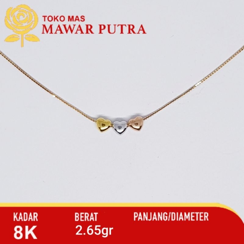 Kalung italy Love series Kasandra UBS gold 8K 00007116 k
