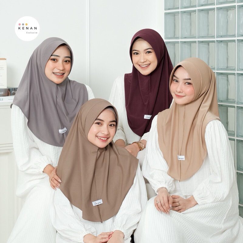 KENAN HIJAB Bergo Daily Hamidah / DZEVADA Bahan Jersey / Daily Dzevada Size M Hijab Instan