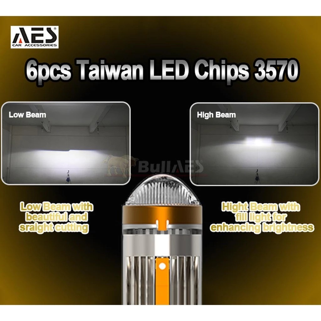 LAMPU MOTOR MOBIL ORIGINAL Biled AES H4 Hyperboloid Ultimate H4 Hi Loo Beam Laser UP TO 40 WATT GARA