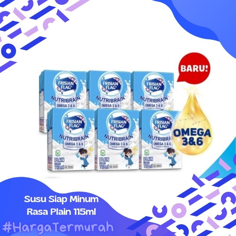 

Frisian Flag Omega Susu UHT Plain115ml | susu bendera kotak kecil 115ml