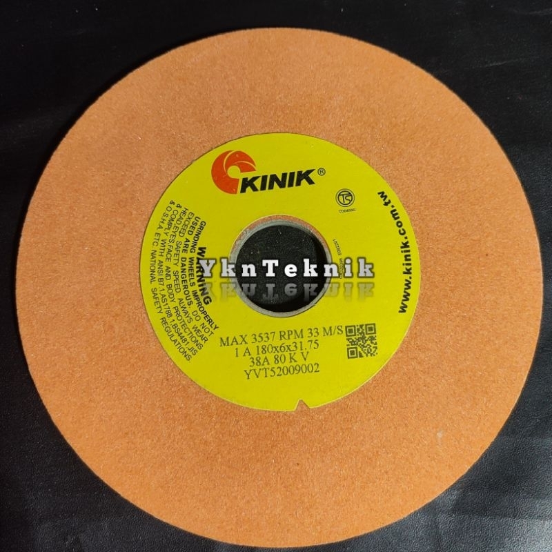 Batu Gerinda Kinik 7 Inch 180 x 6 x 31.75 38A Grinding Wheel Grit 80 Batu Gurinda Asah Poles Duduk