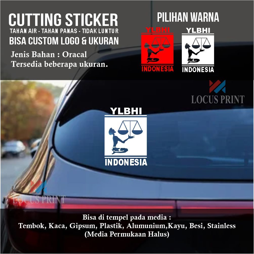 Cutting Sticker Stiker YLBHI Lembaga Bantuan Hukum Advokat Lawyer Pengacara