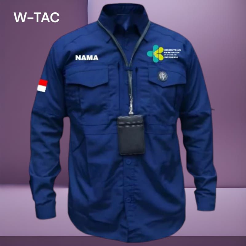 kemeja kerja baju pdh seragam kerja tactical kemenkes free bordir nama