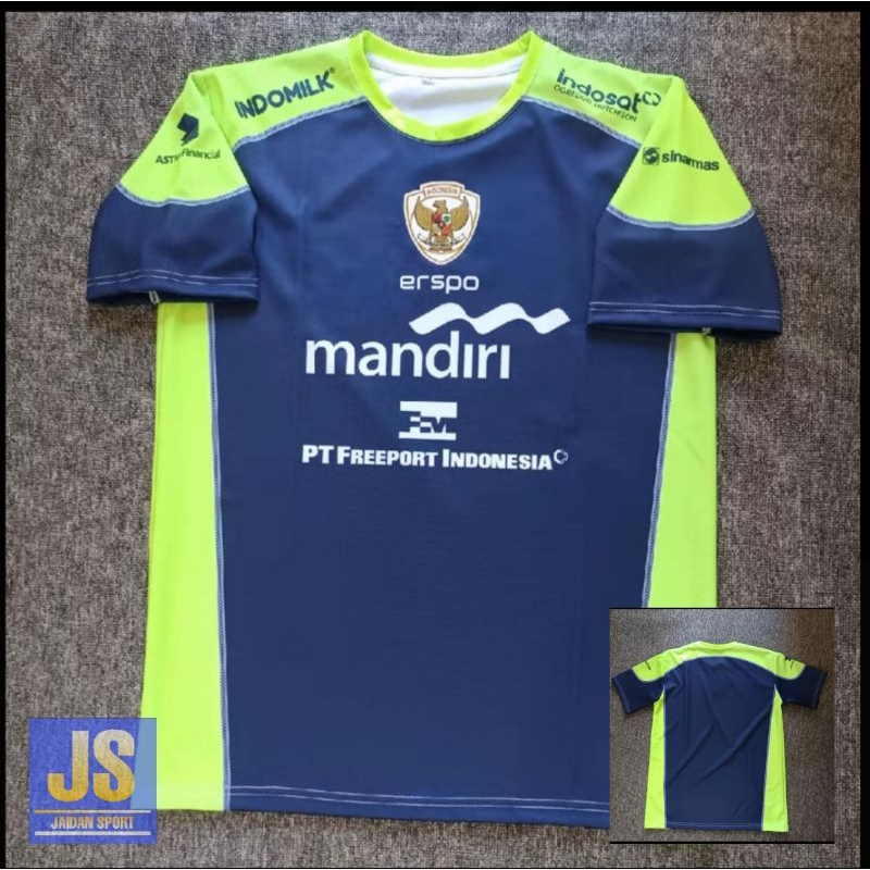 jersey latihan timnas indonesia ERSPO warna hijau kualitas GO logo garuda timbul // jersey training 