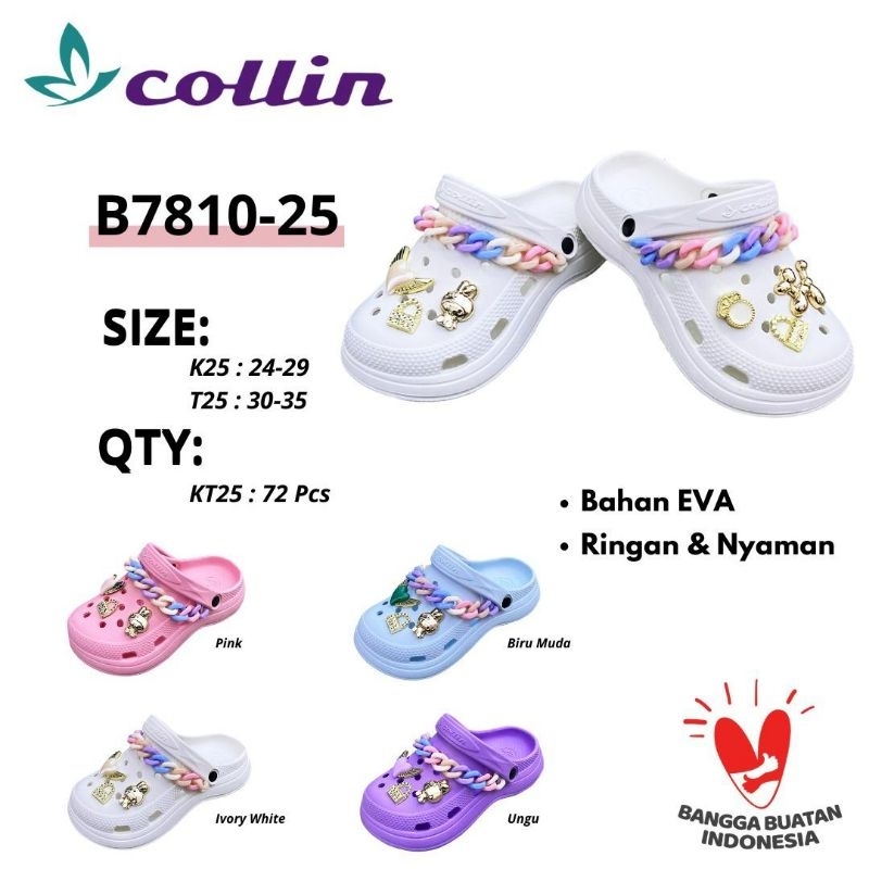 Sandal Japit Anak Perempuan Collin B7810-T BAKPO RANTAI