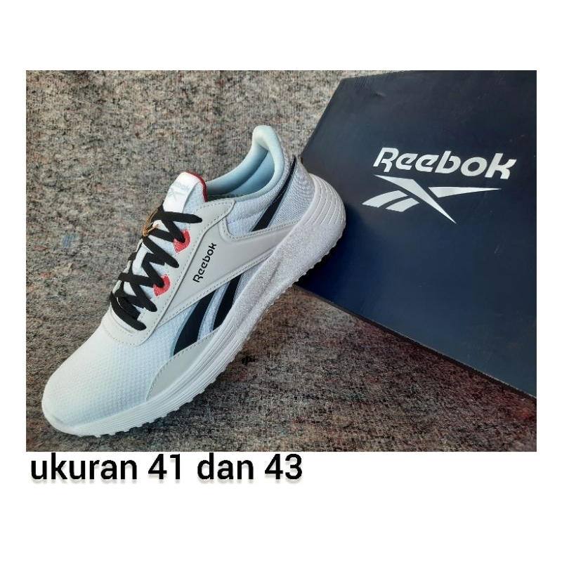 sepatu sport runing pria sepatu joging putih polos reebok original