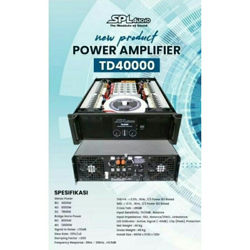 POWER AMPLIFIER SPL AUDIO TD 40000  2x4000watt original